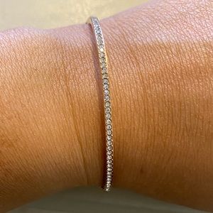 Michael Kors thin pave crystal bracelet rose gold